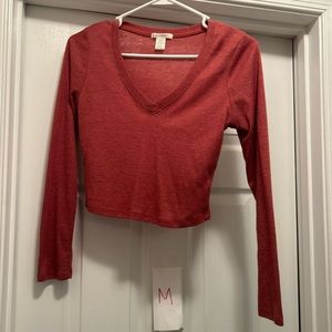 Bozzolo medium v-neck long sleeve tee